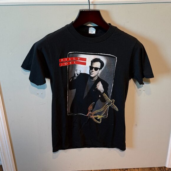 Vintage Single Stitch Billy Joel 1989 Storm Front Tour T-Shirt 2-Sided Size Med - Picture 1 of 8
